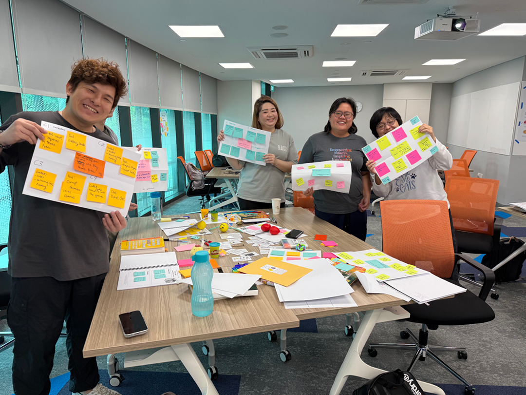 TBR participants proudly displaying their completed 4Cs training maps